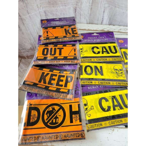 Halloween decor tape freight caution keep out new - Picture 4 of 4